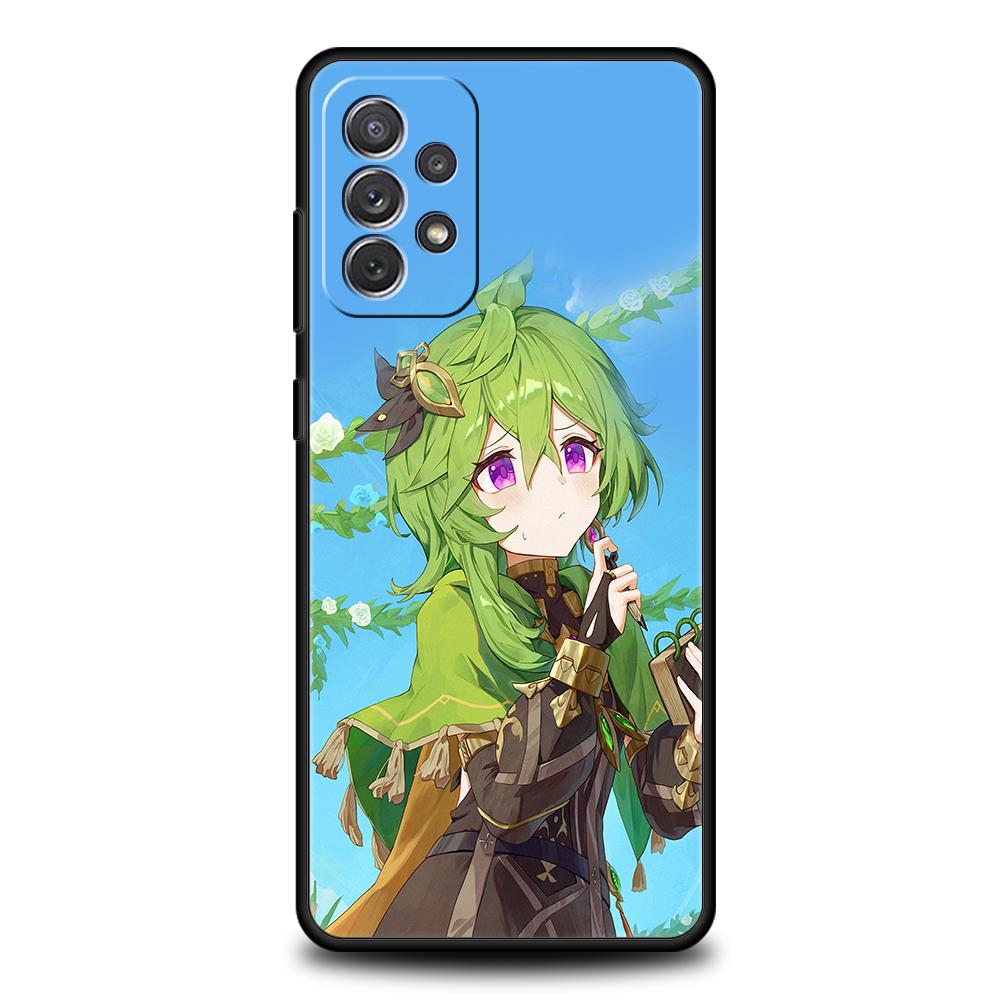 Genshin Impact Baizhu Hülle für Samsung A24 A12 A14 A32 A50 A70 A20E A20S A10 A10S A22 A30 A40 A34 A54 A42 A52 5G A02S A04s Hülle