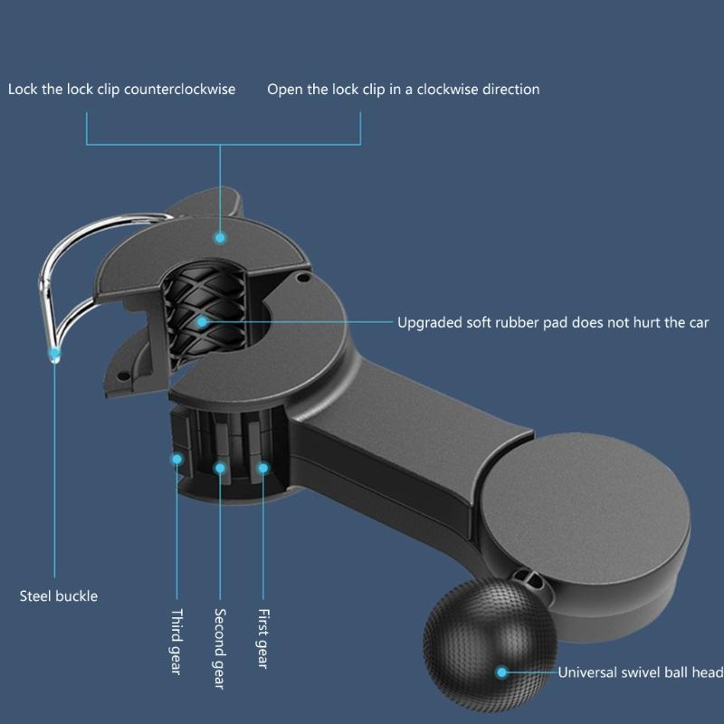 Portable ABS Vehicle USB Powered Fan with Double Head and Adjustable Speed for Long Road Trips Summer Efficient Cooling