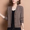 Fashion Knit Small Coat Spring Autumn Outerwear Short Women's Sweater Cardigan Middle Aged Mom Women's Clothing