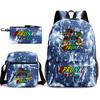Boys Backpack Rhythm Box Treasure Children's School Bag Anime Satchel Pencil Bag Oxford Cloth Elementary School Student D