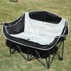 Double Camping Chair 2 Person Camping Chair with Cup Holder and Carry Bag Padded Lawn Chairs Support 600lbs for Adults