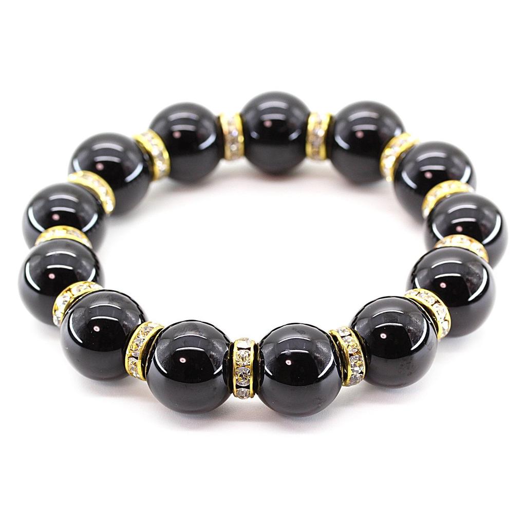 [Ishiki] Natürlicher Stein Amulett Paar Armband - Roter Tigerauge & Rosa Tigerauge - Set von 2 - Glück, Berufserfolg, Kraftstein [b178]