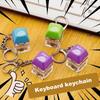 Fidget Toys Keyboard Adult Kids Keychain Stress Relief Toy Exercise Wrist Stress Relief Keychain Fidget Toy Decompression Toy Keychain