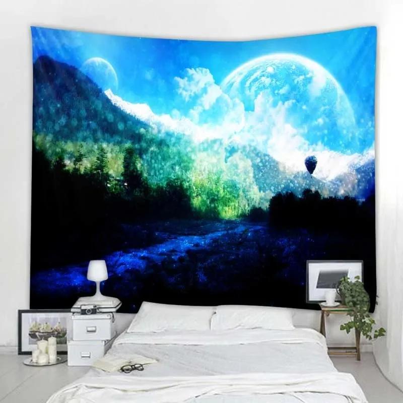 Forest Starry Sky Tapestry Office Living Room Decoration Home Wall Tapestry