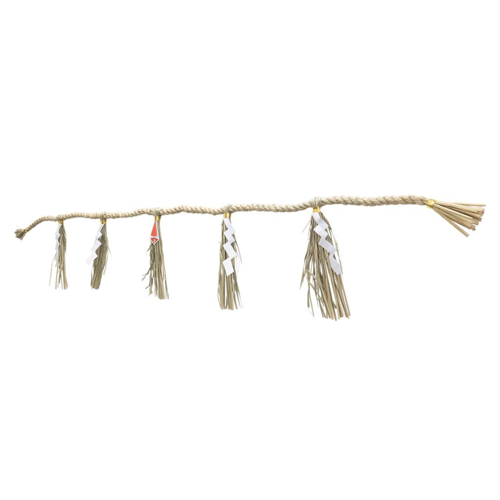 Shimenawa for Shinto Altars, Made of Green Straw, Shinto Decoration, New Year's Decoration, Indoor Use (6 Shaku)
