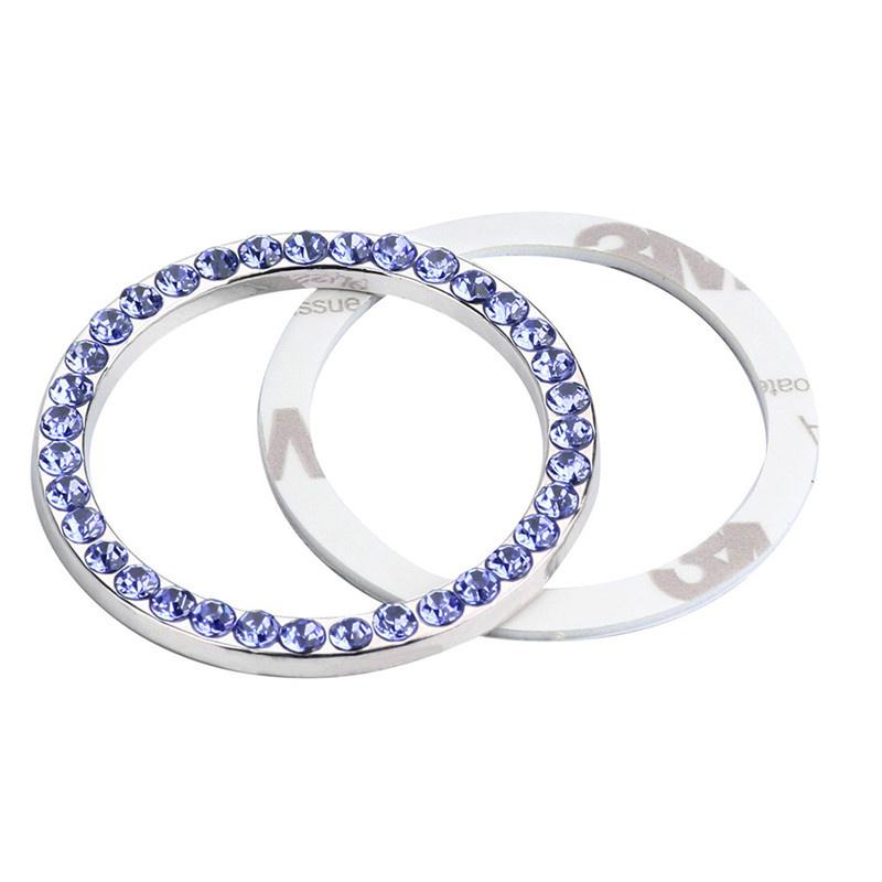Arrive At The Car Model Durable Car Automatic Key To Start Switching Metal Diamond Decorative Rings