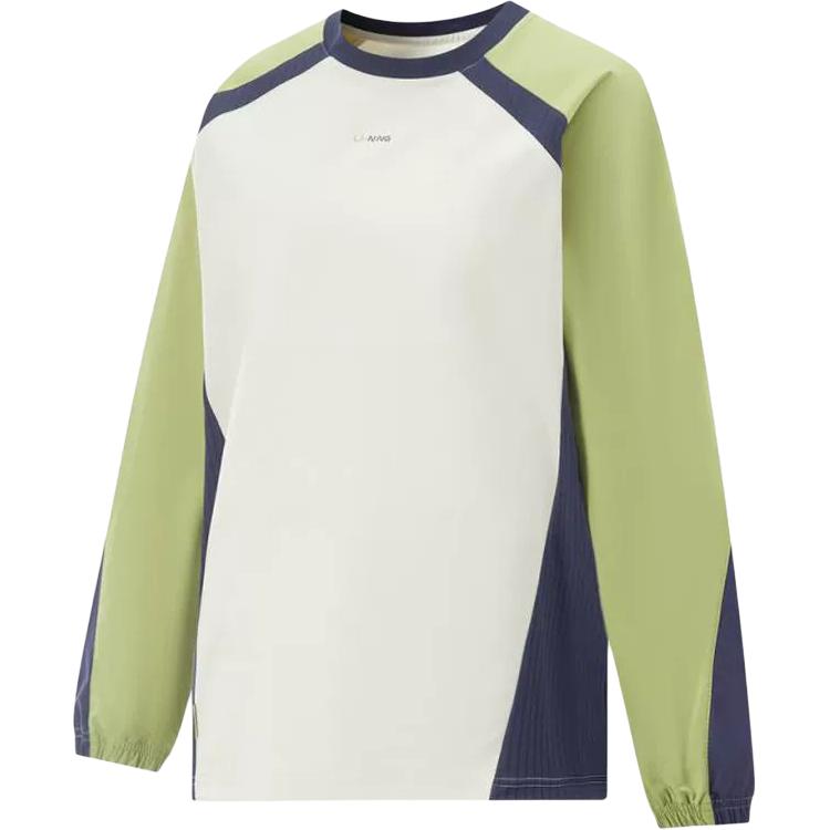 

Li-Ning Comfortable Simple Versatile Long Sleeve T-Shirt Women Tops White Green AAEV002-5 L