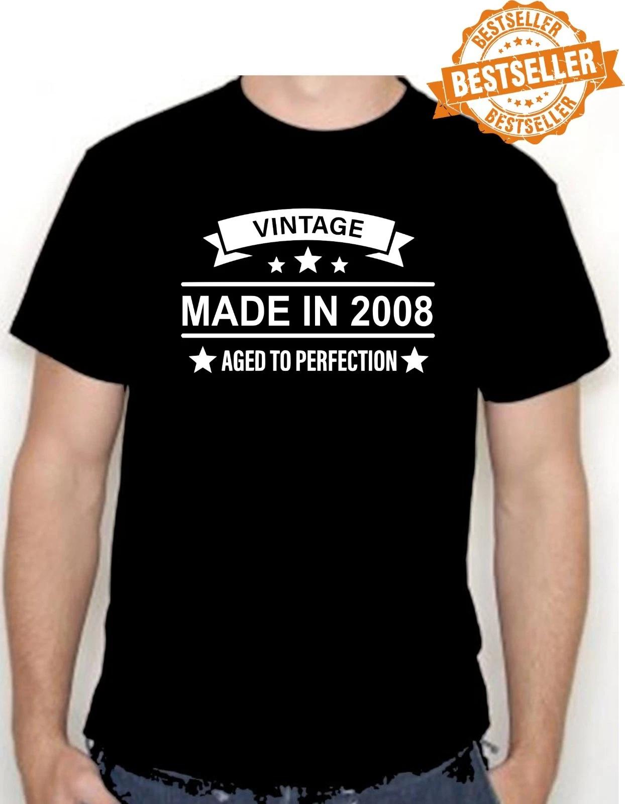 18th BIRTHDAY T-shirt / MADE IN 2008 / VINTAGE YEAR / Xmas Gift / UNISEX / S-XXL 3XL