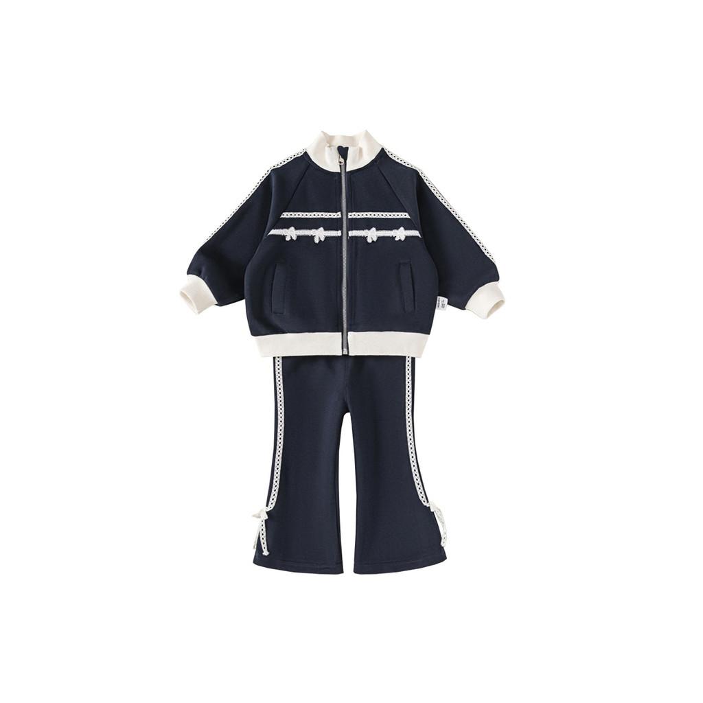 

Hanbok Girl Child Sweater Set With Lace Details For Autumn And Spring Wear 140CM