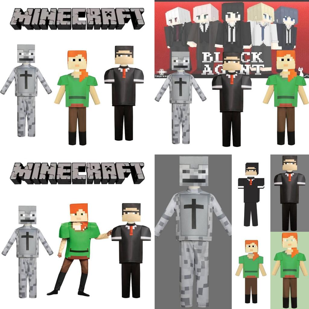 Minecraft Kinder Strapazierfähiger Polyester Alex Anzug Cosplay Spiel Performance Kleidung Für Halloween Weihnachten Requisiten