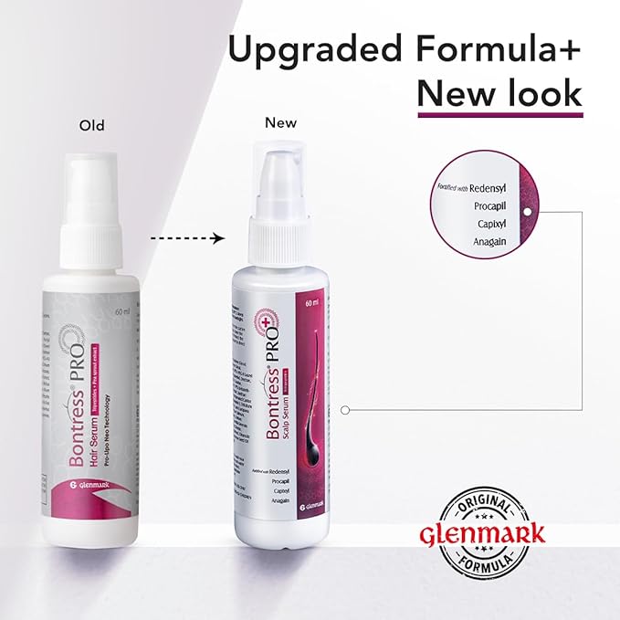 Bontress PRO+ Siero per Cuoio Capelluto 60 ml | Peptidi Pro Attivi – 5% Capixyl, 3% Redensyl, 3% Anagain, 3% Procapil | Siero per la Crescita dei Capelli