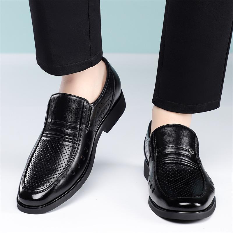 TEMU50 large size summer hollow two-layer business and leisure leather shoes tk