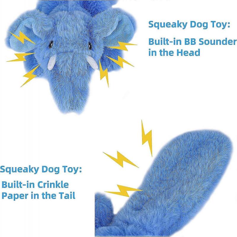 Spielzeug, langweiliges interaktives Hundespielzeug, quietschendes Hundespielzeug in Elefantenform ohne Füllung, langlebiges Hundekauspielzeug zur Zahnreinigung