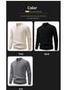 Men's Solid Color Stand Collar Half-Zip Sweater for Autumn/Winter - European & American Casual Knit Pullover
