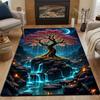 Fantasy Starry Sky Tree of Life Carpet for Living Room Bedroom Bedside Floor Mat Cloakroom Kids Activity Area Rugs Large Size