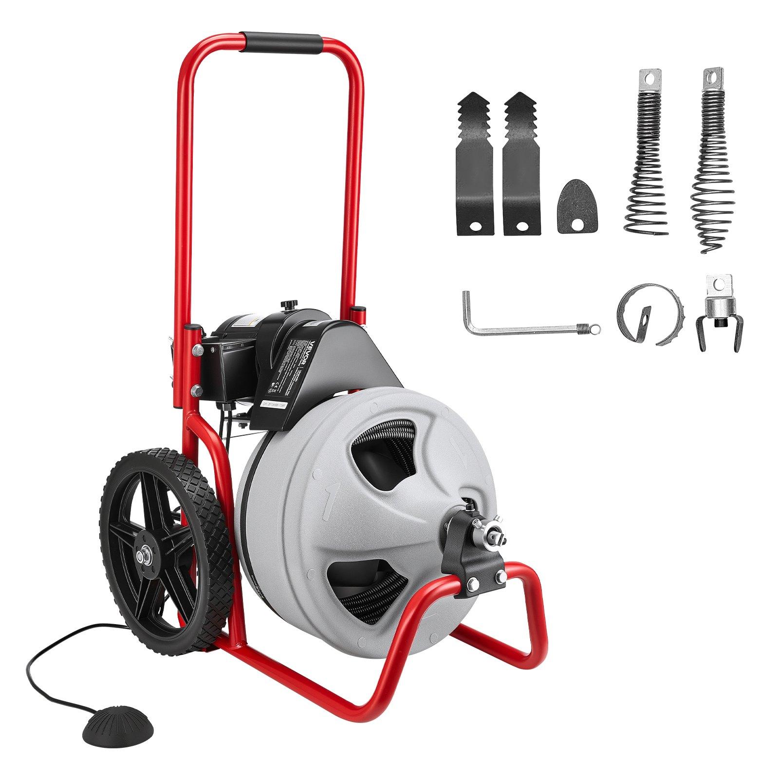 VEVOR Drain Cleaner Machine 22m x