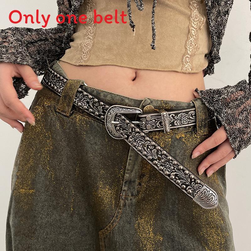 Punk Pu Leather Waist Belt For Women With Metal Pin Buckle For Casual Denim Style