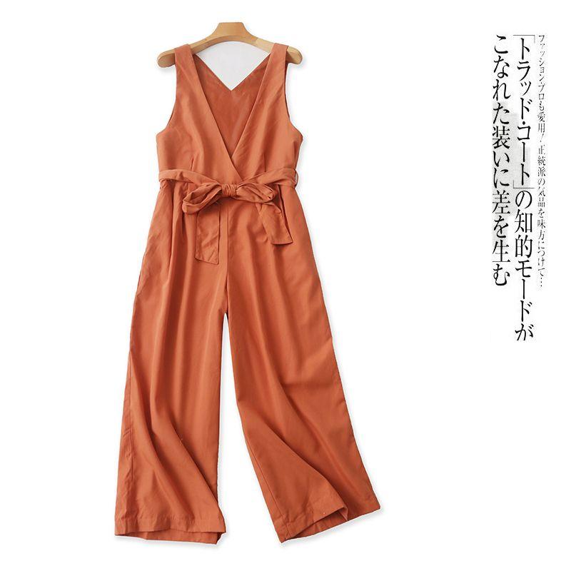 

Летний новый облегающий комбинезон с V-образным вырезом, без рукавов, со шнуровкой на талии Caramel B- 13-18-5 All yards