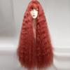 40In Synthetic Long Curly Wig White Pink Brown Orange Lolita Cosplay Women Hair Wig for Daily Party
