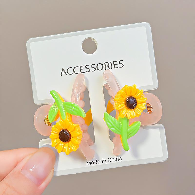 

2pcs Women Flowers Geometric Hair Claw Crabs Barrettes Small Hair Clips Headband Childs Hairpin Girls Fashion Hair Accessories