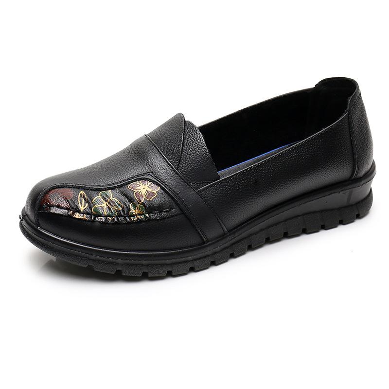 

The New Type of Soft-soled, Lightweight, Comfortable for Women and Middle-aged and Elderly Flat Single Shoes 41 чёрный