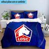 Losc Football Crest 3PCS Bedding set,Ideal for1pc Duvet Cover And 2pcs Pillowcases Perfect for Christmas gift,Ideal for Bedroom, Dormitory