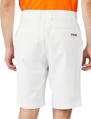 Ping Apparel Men's Cross-Moving Shorts (All-Direction Stretch) for Golf, Size 621-4132103 030, White, Medium