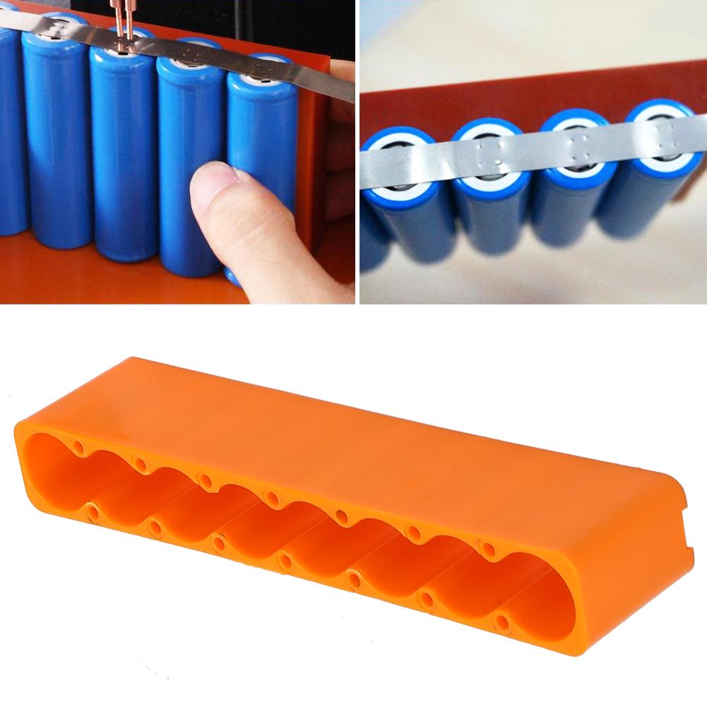 2PCS Industrial Plastic Adjustable 18650 Battery Pack Spot Welding Fixing Clamp (8Section)