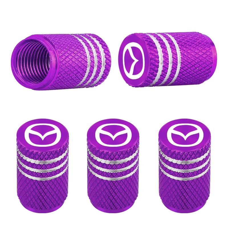 5PCS Auto Wheel Tire Valve Stem Caps Cover For Mazda 3 6 Atenza Axela Demio CX3 CX5 MP MS RX8 Car Accessories h1