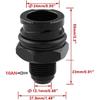 Billet Black Aluminum Valve Cover Oil Cap W/-10 AN Fitting for LS LSX LS1 LS2 LS3 LS6 LS7