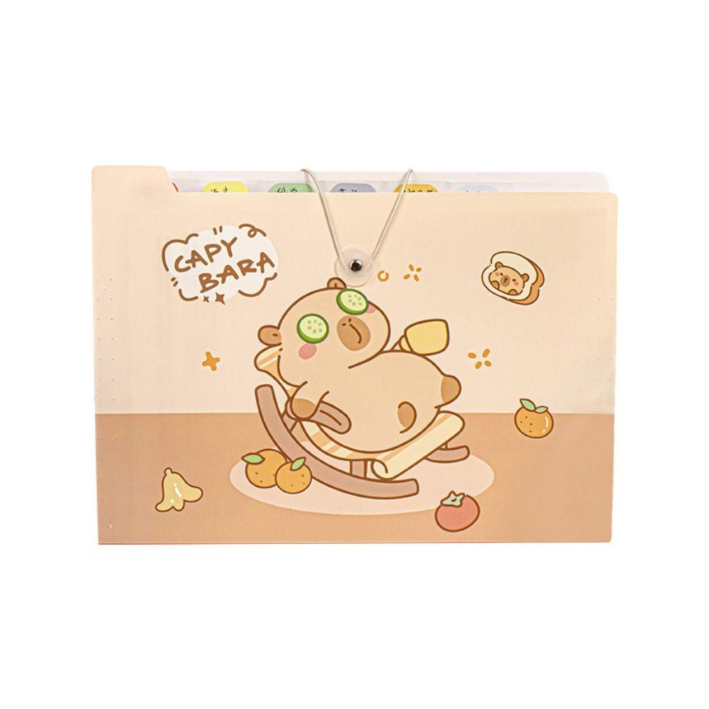Capybara Test Paper Storage Folder Cartoon Document Bag New Portfolio