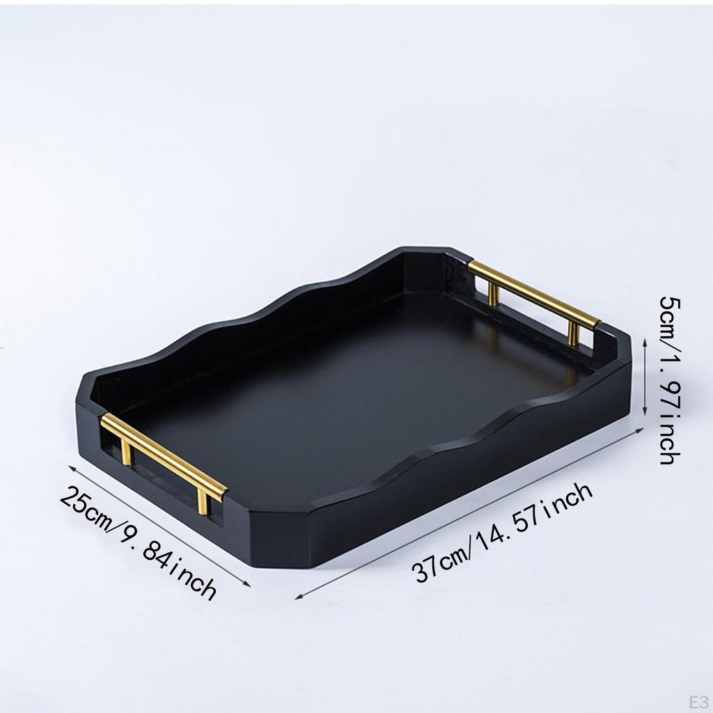 Bamboo Serving Tray Tea Multipurpose Bread Pastry Platter