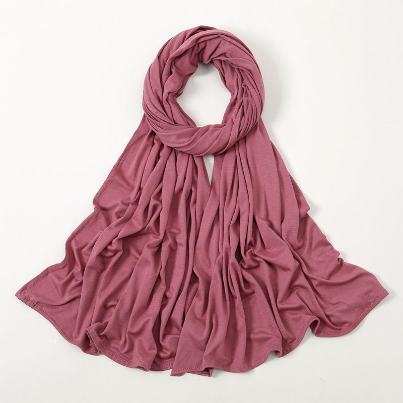 New solid color mercerized cotton sweat cloth headscarf hot-selling monochrome soft scarf YW