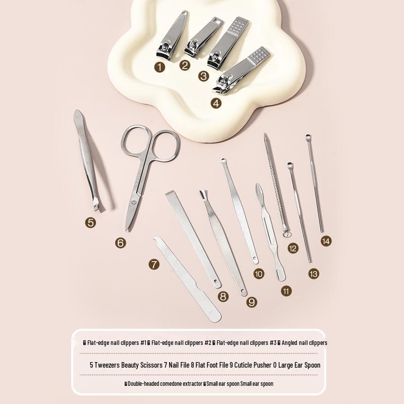 Stainless Steel Nail Clipper & Manicure Tool Set