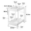 Yamazaki Jitsugyo Under Sink Slide Rack 2 Tiers White X X Tower Storage Rack Under Sink Storage Drawer 1460 W30.4 D42.4 ~ 68.5 H45.3cm
