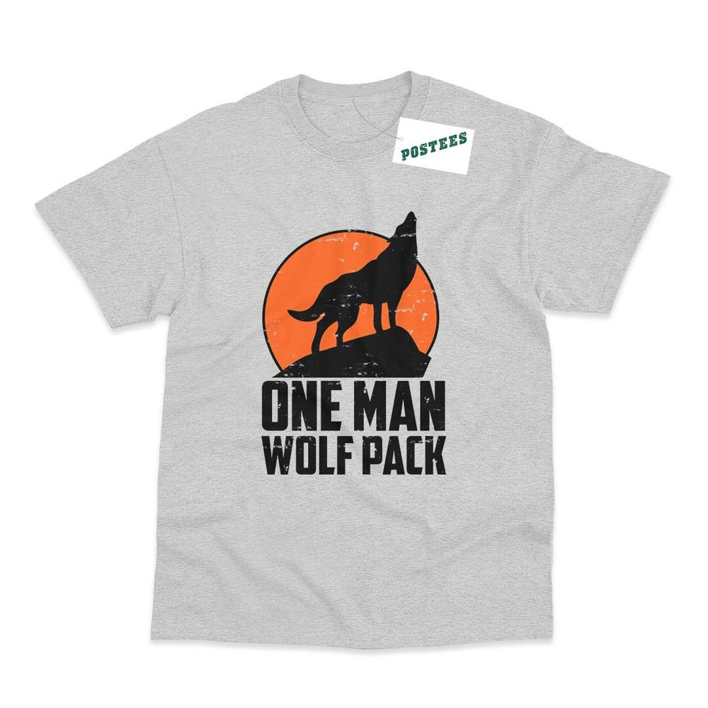 One Man Wolf Pack Inspired by Alan Hangover Printed T-Shirt