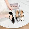 Flat-soled sandals women's summer new bag head hollow sandals T-button woven shoes