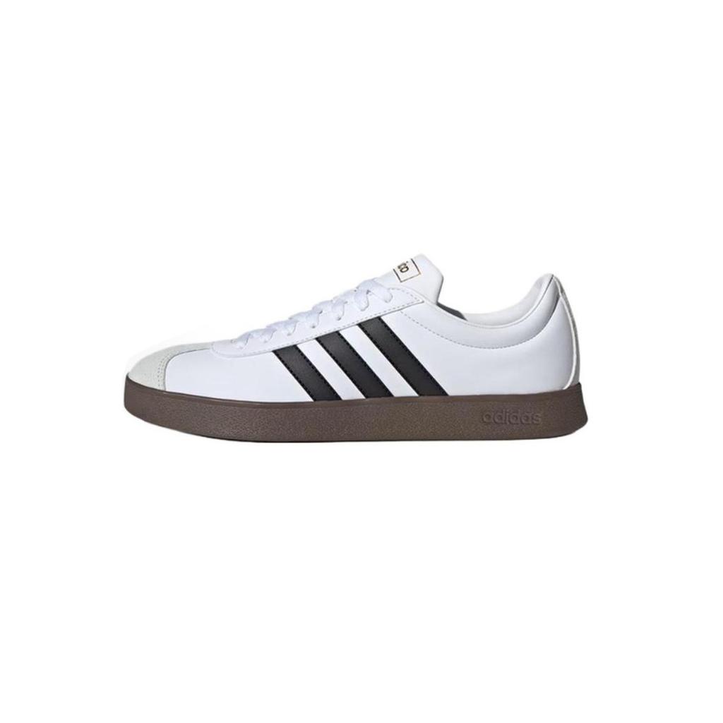 Adidas Vl Court Classic Leather Abrasion Resistant Low top Skateboard Shoes Unisex Silver White JQ2470(Team1182-)