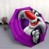 1pc Looney Tunes Sylvester Automatic Open/Close Folding Umbrella, Windproof 8-Rib Construction, Lightweight Travel Umbrella for Women/Men 13