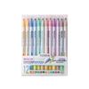 Shan Zhi Double-Headed Color-Changing Fluorescent Highlighter Pen - 12 Colors for Students