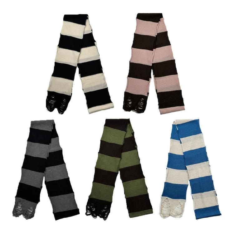 Stripe Pattern Scarf for Women Autumn Thin Scarves Female Camping Shopping Scarf