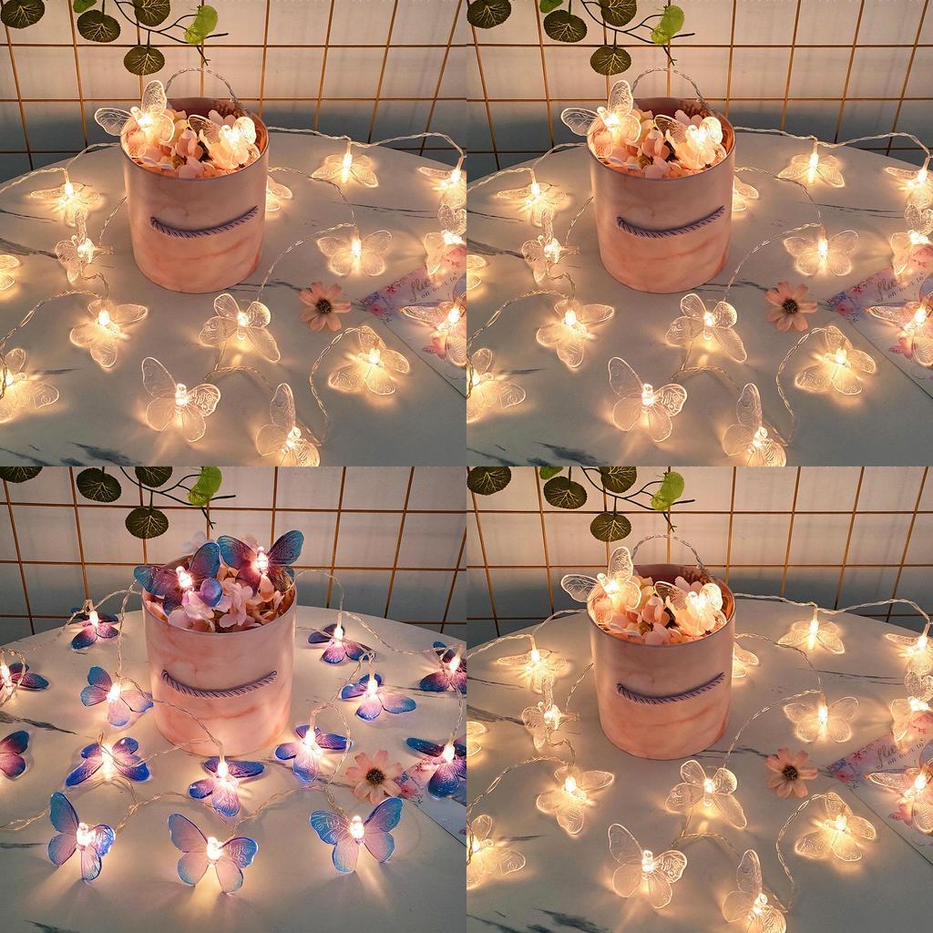 Butterfly Led String Lights For Christmas Outdoor Decor Waterproof Decor