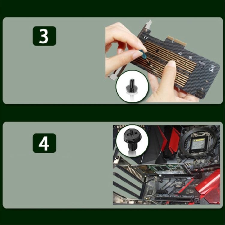 M.2 NVME Accelerator-kort Dubbla SSD-enheter till PCIE-adapterkort Stöder M+B-nyckel SSD-enheter till PCIE-omvandlare NVME-adapterkort