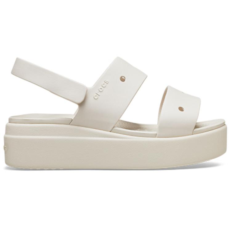 Crocs Comfortable Versatile Beach Sandals Women Sandals White Gray 210676-160