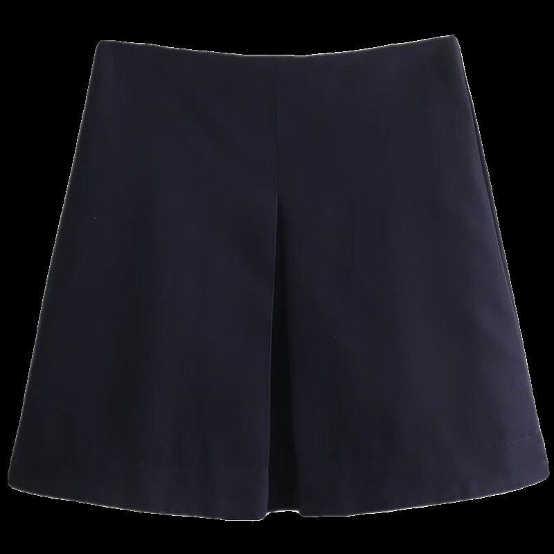 Fashion Style 2024 Spring/Summer New Arrival Women's High Waist All-Matching Wool Blend Pleated Mini Skirt 1195138