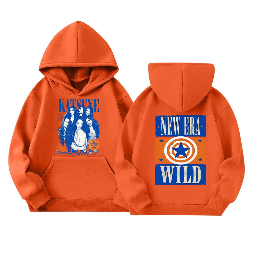 Kids Long Sleeve Loose Fit Pullover Hoodie with Letter Print and Pockets