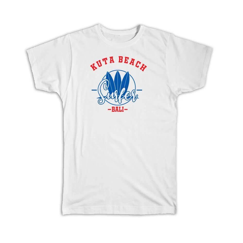 Gift T-Shirt : Kuta Beach Surfer Bali Tropical Travel Vacation Surfing S
