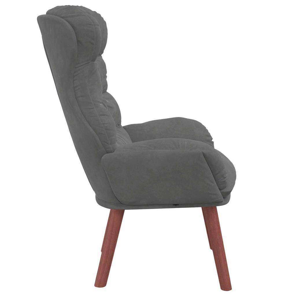 Armchair Dark Grey 69 x 74 x 93 cm Velvet