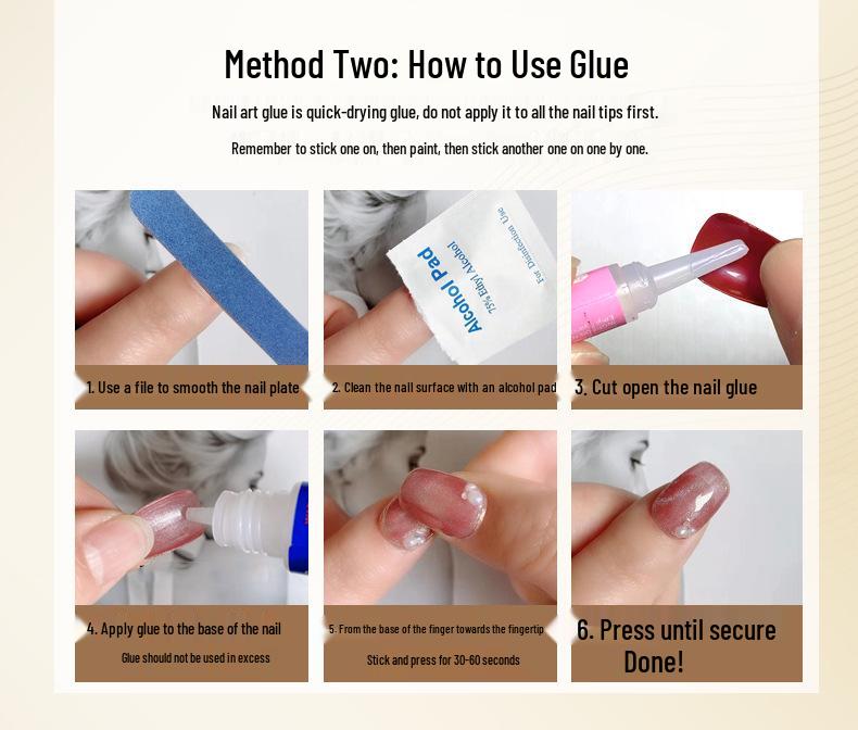 Handmade High-End Removable Tulip Cat-Eye Blush False Nail Tips