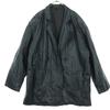 JACKERS Long Sleeve Leather Coat XL Black Cowhide Men's Used